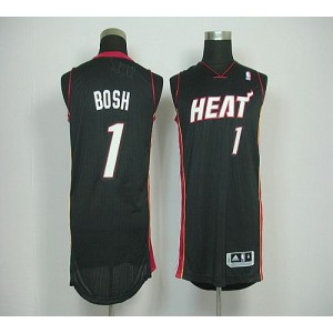 NBA Heat 1 Chris Bosh Black Revolution 30 Men Jersey