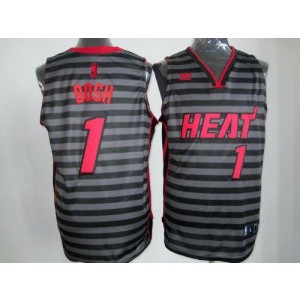 NBA Heat 1 Chris Bosh BlackGrey Groove Men Jersey