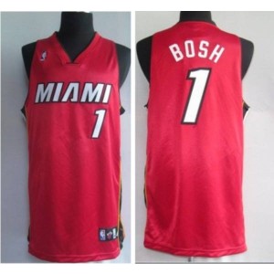 NBA Heat 1 Chris Bosh Red Men Jersey 1