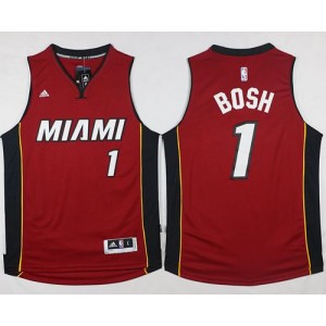 NBA Heat 1 Chris Bosh Red Men Jersey
