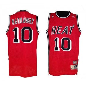 NBA Heat 10 Tim Hardaway Red Throwback Men Jersey