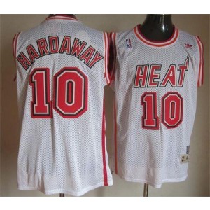 NBA Heat 10 Tim Hardaway White Throwback Men Jersey