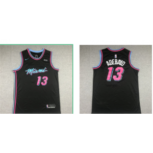 NBA Heat 13 Bam Adebayo City Edition Black Men Jersey