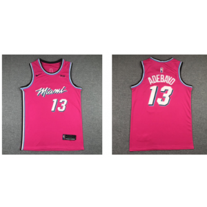 NBA Heat 13 Bam Adebayo City Edition Pink Men Jersey