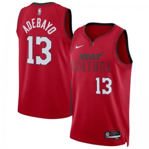 NBA Heat 13 Bam Adebayo Red 2024 City Nike Men Jersey