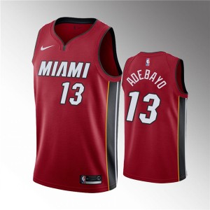 NBA Heat 13 Bam Adebayo Red Nike Men Jersey