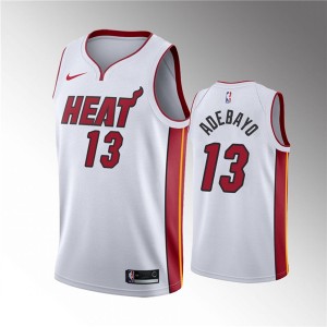 NBA Heat 13 Bam Adebayo White Nike Men Jersey