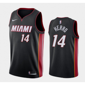 NBA Heat 14 Tyler Herro Black Nike Men Jersey 1