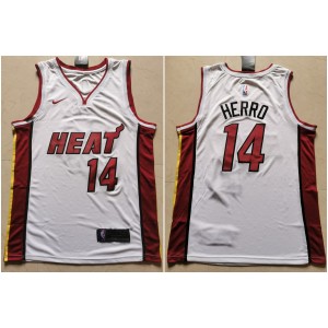 NBA Heat 14 Tyler Herro White Nike Men Jersey 1