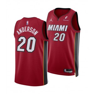 NBA Heat 20 Kyle Anderson Red 2025 Statement Edition Nike Men Jersey