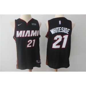 NBA Heat 21 Hassan Whiteside Black Nike Authentic Men Jersey