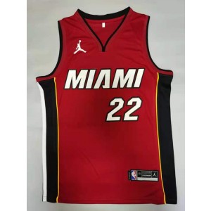 NBA Heat 22 Butler 75th Anniversary Red Men Jersey