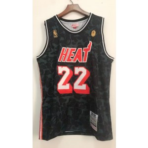 NBA Heat 22 Butler Bape Black Throwback Men Jersey