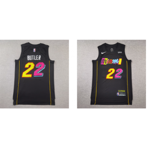 NBA Heat 22 Jimmy Butler Black 2024 City Nike Men Jersey