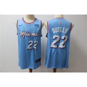 NBA Heat 22 Jimmy Butler Light Bule Nike Men Jersey