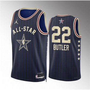 NBA Heat 22 Jimmy Butler Navy 2024 All Star Jordan Men Jersey