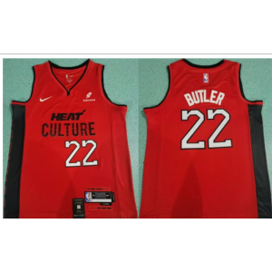 NBA Heat 22 Jimmy Butler Red 2024 City Nike Men Jersey