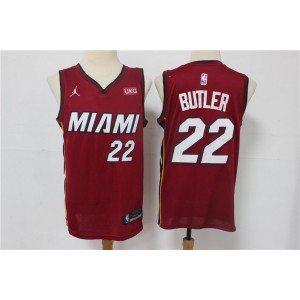 NBA Heat 22 Jimmy Butler Red Jordan Men Jersey