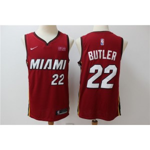 NBA Heat 22 Jimmy Butler Red Nike Men Jersey With Logo