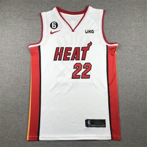 NBA Heat 22 Jimmy Butler White Nike Men Jersey 1