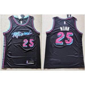 NBA Heat 25 Kendrick Nunn Black Nike Men Jersey