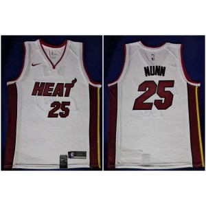 NBA Heat 25 Kendrick Nunn White Nike Men Jersey