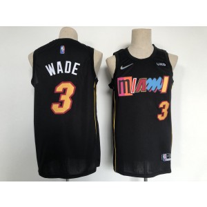 NBA Heat 3 Dwyane Wade 2021 City Nike Men Jersey