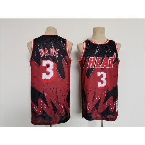 NBA Heat 3 Dwyane Wade Throwback Basketball Men Jersey