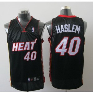 NBA Heat 40 Udonis Haslem Black Men Jersey