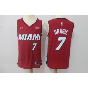 NBA Heat 7 Goran Dragic Red Nike Men Jersey
