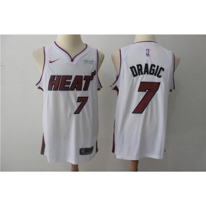 NBA Heat 7 Goran Dragic White Nike Authentic Men Jersey
