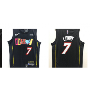 NBA Heat 7 Lowry Black 2021 City Nike Men Jersey