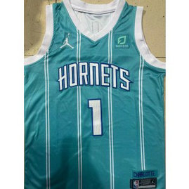 NBA Hornet 1 LaMelo Ball Green Jordan Men Jersey