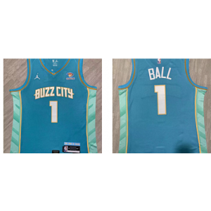 NBA Hornets 1 LaMelo Ball 2023-24 City Jordan Men Jersey