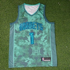 NBA Hornets 1 LaMelo Ball Green Jordan Men Jersey
