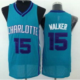 NBA Hornets 15 Kemba Walker Blue Revolution 30 Men Jersey