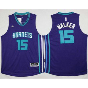 NBA Hornets 15 Kemba Walker Purple Revolution 30 Men Jersey