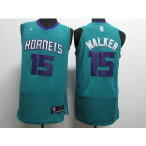 NBA Hornets 15 Kemba Walker Teal Nike Men Jersey