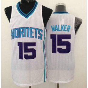 NBA Hornets 15 Kemba Walker White Revolution 30 Men Jersey 1