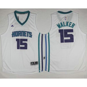 NBA Hornets 15 Kemba Walker White Revolution 30 Men Jersey