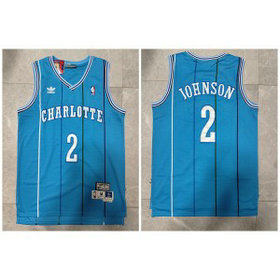 NBA Hornets 2 LaMelo Ball Blue Throwback Men Jersey