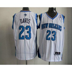 NBA Hornets 23 Anthony Davis White Revolution 30 Men Jersey