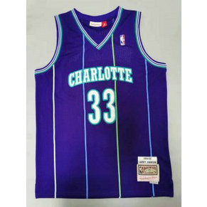 NBA Hornets 33 Alonzo Mourning Purple Men Jersey