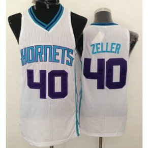 NBA Hornets 40 Cody Zeller White Revolution 30 Men Jersey