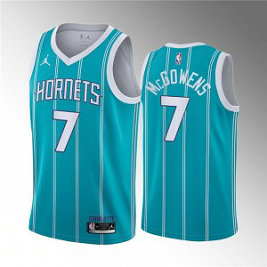 NBA Hornets 7 Bryce McGowens Blue 2022 Draft Basketball Jordan Men Jersey