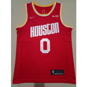 NBA Houston Rockets 0 Green Red Men Jersey