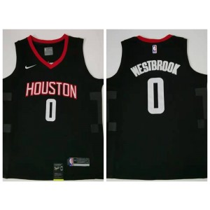NBA Houston Rockets 0 Russell Westbrook Black Nike Men Jersey 1