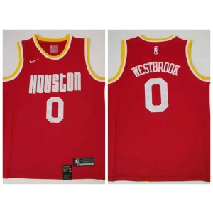 NBA Houston Rockets 0 Russell Westbrook Red Hardwood Classics Men Jersey 1