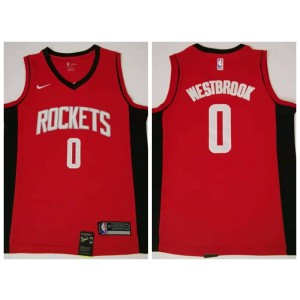 NBA Houston Rockets 0 Russell Westbrook Red Icon Nike Men Jersey