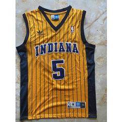 NBA Indiana Pacers 5 Rose Yellow Men Jersey